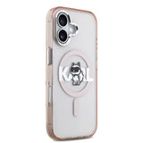 Husa de protectie Karl Lagerfeld IML Choupette Sketch Logo MagSafe (KLHMP17SHGCHGKBP) compatibil cu iPhone 17, Roz