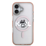 Husa de protectie Karl Lagerfeld IML Choupette Sketch Logo MagSafe (KLHMP17SHGCHGKBP) compatibil cu iPhone 17, Roz