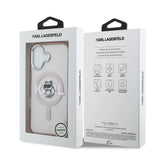 Husa de protectie Karl Lagerfeld IML Choupette Sketch Logo MagSafe (KLHMP17SHGCHGKBP) compatibil cu iPhone 17, Roz