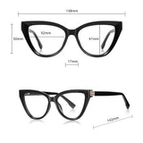 Techsuit Anti-Blue Light Glasses Reflex PC (2279), for Women, Cat Eye, TR90&Metal Frame, AC Lens, Leopard