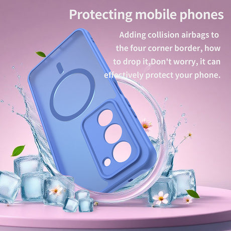 Husa de protectie Techsuit HaloFrost II MagSafe compatibil cu Xiaomi Redmi 15 4G / Redmi 15 5G, Albastru Cer