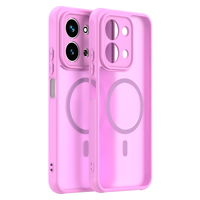 Husă Techsuit HaloFrost II MagSafe roz pentru Xiaomi Redmi 15C 4G și Redmi 15C 5G