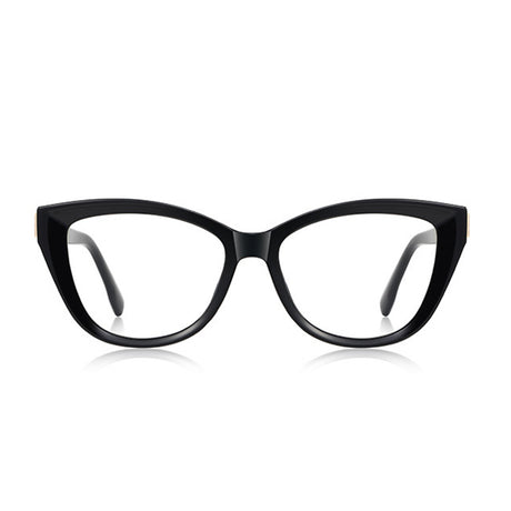 Techsuit Anti-Blue Light Glasses Reflex PC (2276), for Women, Cat Eye, TR90&PC Frame, AC Lens, Negru