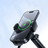 Suport Acefast with Wireless Charging (D49), for Dashboard/Windshield, Magnetic Grip, Lock Clip, 15W, for 4.7-6.9" Phones, Negru