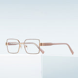 Techsuit Anti-Blue Light Glasses Reflex PC (3160), for Women, Rectangle, Metal Frame, AC Lens, Negru