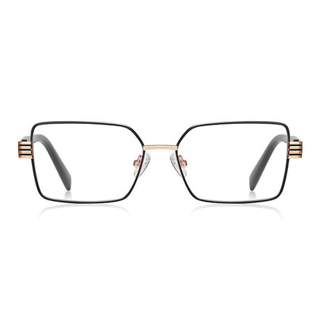 Techsuit Anti-Blue Light Glasses Reflex PC (3160), for Women, Rectangle, Metal Frame, AC Lens, Negru