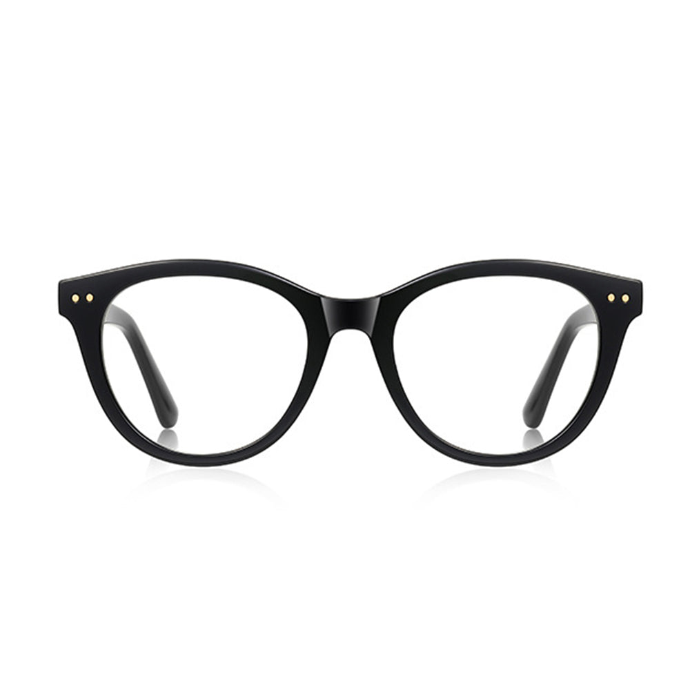 Techsuit Anti-Blue Light Glasses Reflex PC (2231), for Men, Round, TR90&Metal Frame, AC Lens, Negru