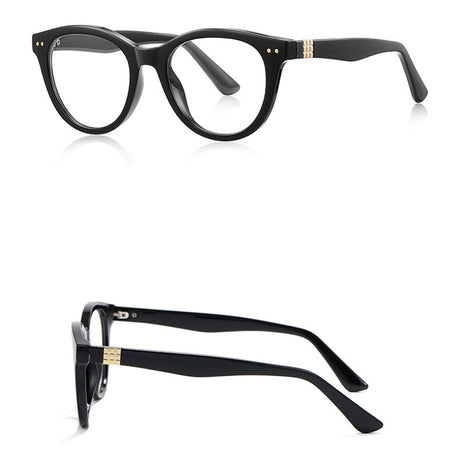 Techsuit Anti-Blue Light Glasses Reflex PC (2231), for Men, Round, TR90&Metal Frame, AC Lens, Negru
