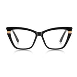 Techsuit Anti-Blue Light Glasses Reflex PC (2271), for Women, Rectangle, TR90&Metal Frame, AC Lens, Negru