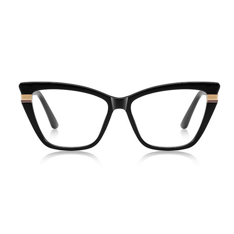 Techsuit Anti-Blue Light Glasses Reflex PC (2271), for Women, Rectangle, TR90&Metal Frame, AC Lens, Negru