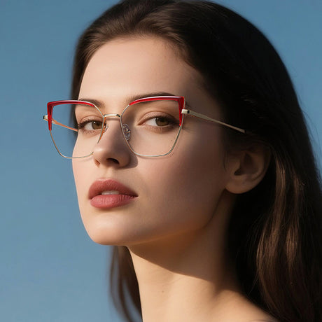 Techsuit Anti-Blue Light Glasses Reflex PC (3156) női cat eye szemüveg