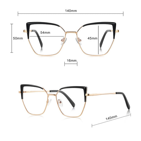 Techsuit Anti-Blue Light Glasses Reflex PC (3156) női cat eye szemüveg