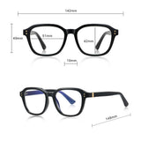 Techsuit Anti-Blue Light Glasses Reflex PC (2227), for Men, Round, TR90&Metal Frame, AC Lens, Negru