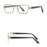 Techsuit Anti-Blue Light Glasses Reflex PC (3171), for Women, Rectangle, Metal Frame, AC Lens, Negru