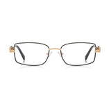 Techsuit Anti-Blue Light Glasses Reflex PC (3163), for Women, Rectangle, Metal Frame, AC Lens, Negru