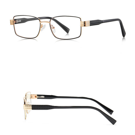 Techsuit Anti-Blue Light Glasses Reflex PC (3163), for Women, Rectangle, Metal Frame, AC Lens, Negru
