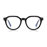 Techsuit Anti-Blue Light Glasses Reflex PC (2228), for Men, Round, TR90&Metal Frame, AC Lens, Negru