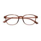Techsuit Anti-Blue Light Glasses Reflex PC (6635), Unisex, Round, TR90 Frame, AC Lens, Rosu Dish Brown