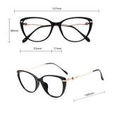 Techsuit Anti-Blue Light Glasses Reflex PC (86162), for Women, Round, TR90&Metal Frame, AC Lens, Argintiu /Beige