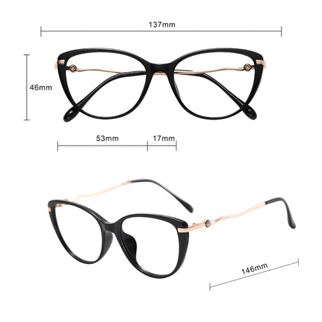 Techsuit Anti-Blue Light Glasses Reflex PC (86162), for Women, Round, TR90&Metal Frame, AC Lens, Argintiu /Beige