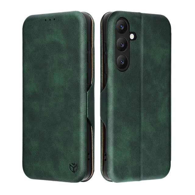 Husa de protectie Techsuit Safe Wallet Plus compatibil cu Samsung Galaxy S25 FE, Verde