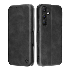 Husa de protectie Techsuit Safe Wallet Plus compatibil cu Samsung Galaxy S25 FE, Negru
