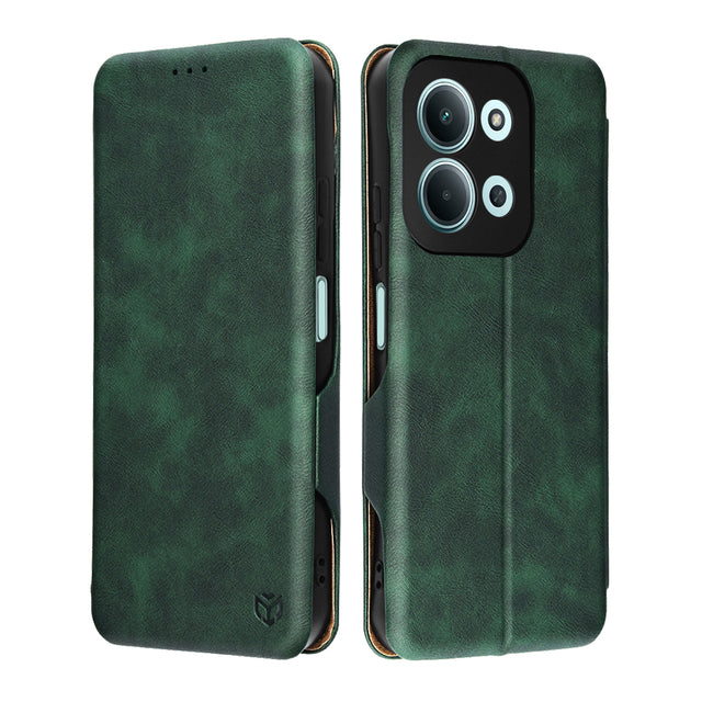 Husa de protectie Techsuit Safe Wallet Plus compatibil cu Xiaomi Redmi 15C 4G / Redmi 15C 5G, Verde
