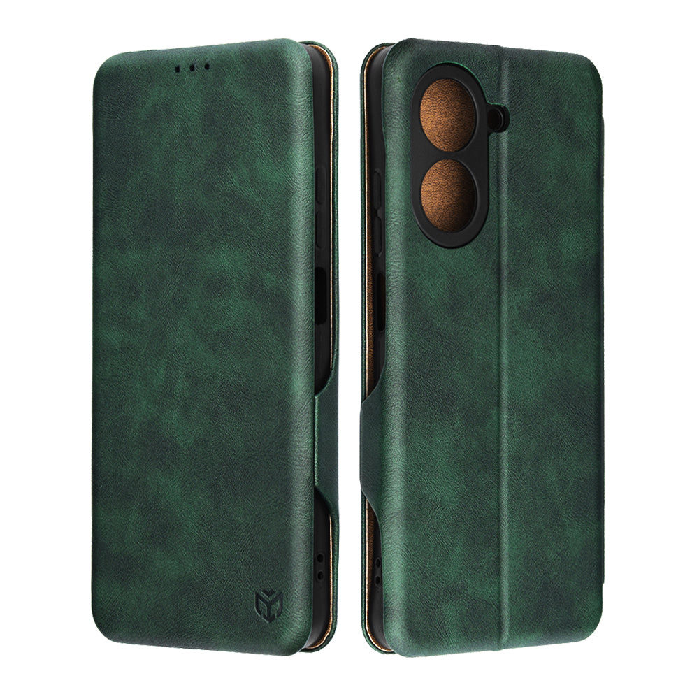 Husa de protectie Techsuit Safe Wallet Plus compatibil cu Xiaomi Redmi A5 4G (Standard), Verde