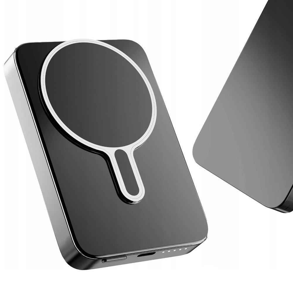 Baterie externa 3mk MagSnap Go, MagSafe/Qi Technology, 20W, Type-C, 10000mAh, Gri
