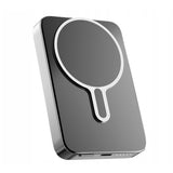 Baterie externa 3mk MagSnap Go, MagSafe/Qi Technology, 20W, Type-C, 10000mAh, Gri