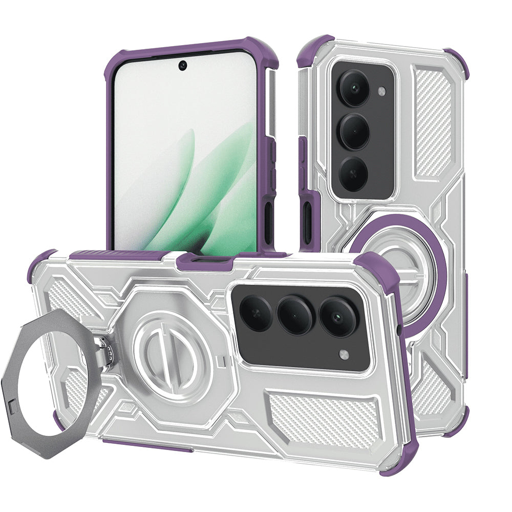 Husa de protectie Techsuit Carbon Shield PRO compatibil cu Xiaomi Redmi 15 4G / Redmi 15 5G, Mov Transparent
