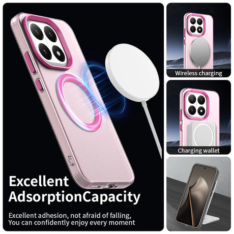 Husa de protectie Techsuit CandyCase MagSafe compatibil cu Xiaomi 15T, Roz