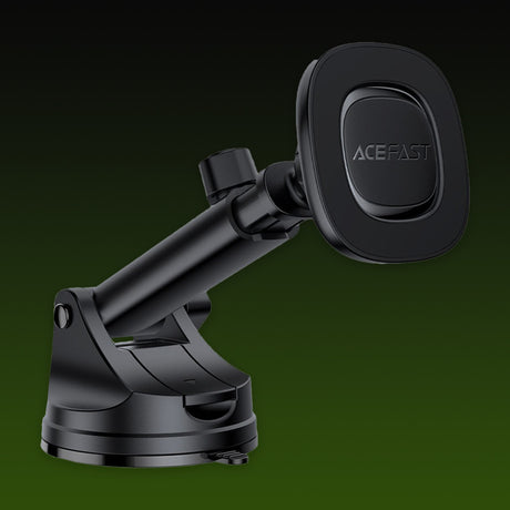Suport Acefast with Wireless Charging (D47), for Dashboard, Magnetic Grip, Lock Clip, 15W, for 4.7-6.9" Phones, Negru