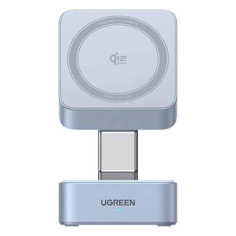Incarcator Ugreen Wireless Charging Station W752 (55960B), MagSafe, Fast Charging, Qi2, for iPhone, AirPods, Apple Watch, 35W, Albastru