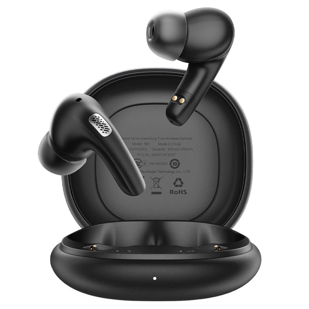 Casti Acefast (W3), Bluetooth V5.4, Active Noise Reduction, 4-Mics, ANC + ENC, IPX4, 350mAh, Negru