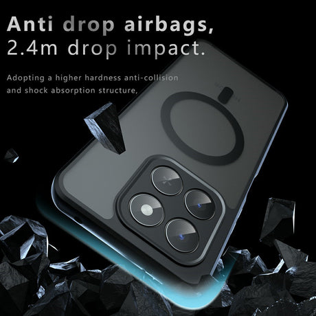 Husa de protectie Techsuit PureFrost MagSafe compatibil cu Honor 400 Smart 5G / 400 Smart 4G / X7d 4G, Negru Mat