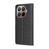 Husa de protectie Techsuit Leather Folio compatibil cu Xiaomi 15T Pro, Negru