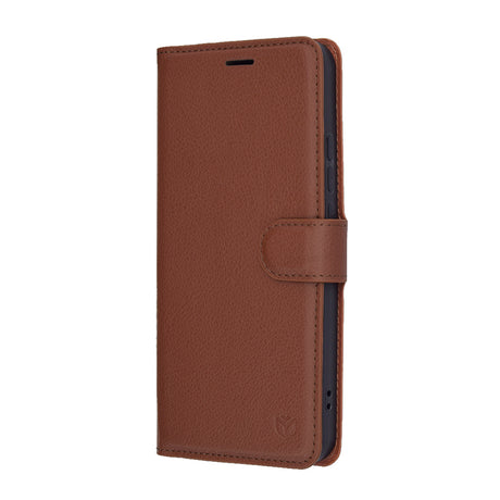 Husa de protectie Techsuit Leather Folio compatibil cu Xiaomi 15T, Maro