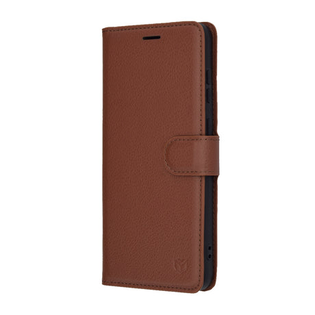Husa de protectie Techsuit Leather Folio compatibil cu Samsung Galaxy S25 FE, Maro