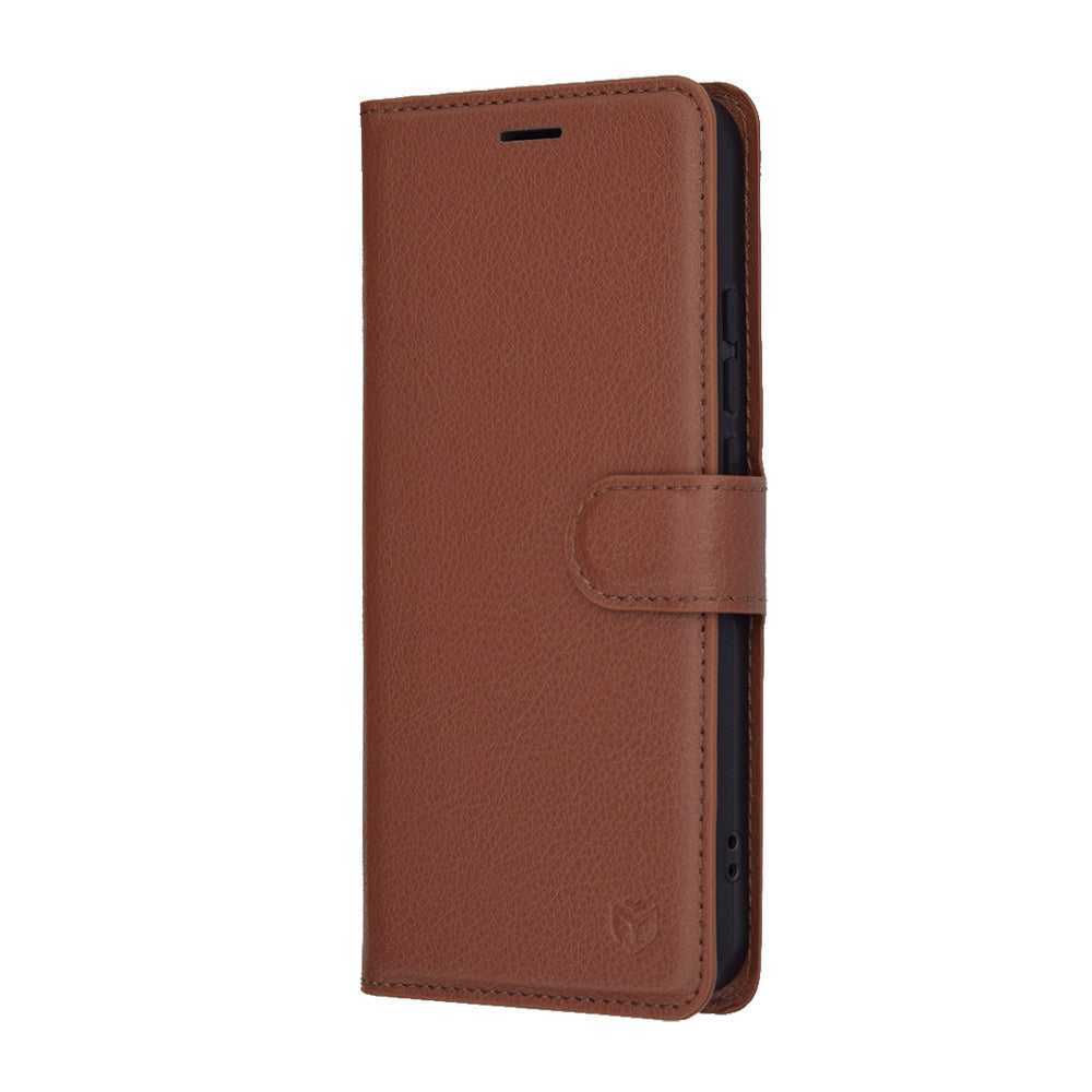 Husa de protectie Techsuit Leather Folio compatibil cu Oppo Reno14 F / Reno14 FS 5G, Maro