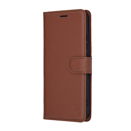 Husa de protectie Techsuit Leather Folio compatibil cu Oppo Reno14 F / Reno14 FS 5G, Maro