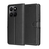 Husa de protectie Techsuit Leather Folio compatibil cu Honor 400 Smart 5G / 400 Smart 4G / X7d 4G, Negru