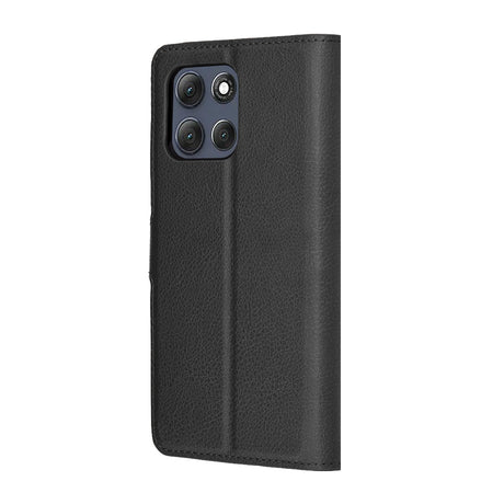 Techsuit Leather Folio husă neagră pentru Motorola Moto G86 Power