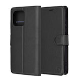 Husa de protectie Techsuit Leather Folio compatibil cu Motorola Moto G86 Power, Negru