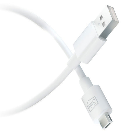 Cablu 3mk Hyper, USB-A to Micro-USB, 5V, 2.4A, 1.2m, Alb