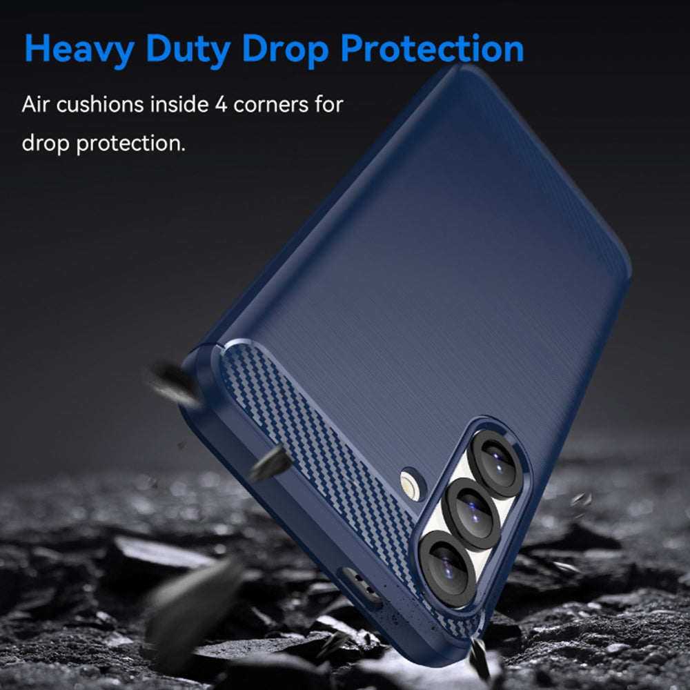 Husa de protectie Techsuit Carbon Silicone compatibil cu Samsung Galaxy S26, Albastru