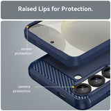 Husa de protectie Techsuit Carbon Silicone compatibil cu Samsung Galaxy S26, Albastru