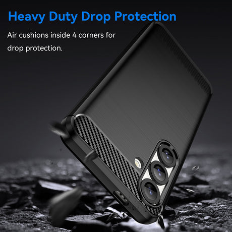 Husa de protectie Techsuit Carbon Silicone compatibil cu Samsung Galaxy S26, Negru