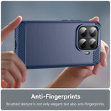 Husa de protectie Techsuit Carbon Silicone compatibil cu Xiaomi 15T Pro, Albastru