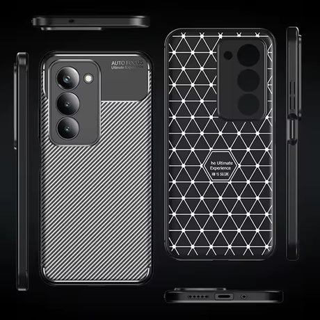 Husa de protectie Techsuit CarbonFiber compatibil cu Xiaomi Redmi 15 4G / Redmi 15 5G, Negru